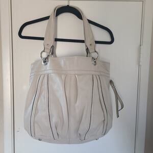 B. Makowsky Butter Soft Leather Large Tote Shoulder Bag Double Handle